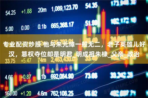 专业配资炒股 他与朱元璋一般无二，老子英雄儿好汉，篡权夺位却是明君_明成祖朱棣_父亲_政治